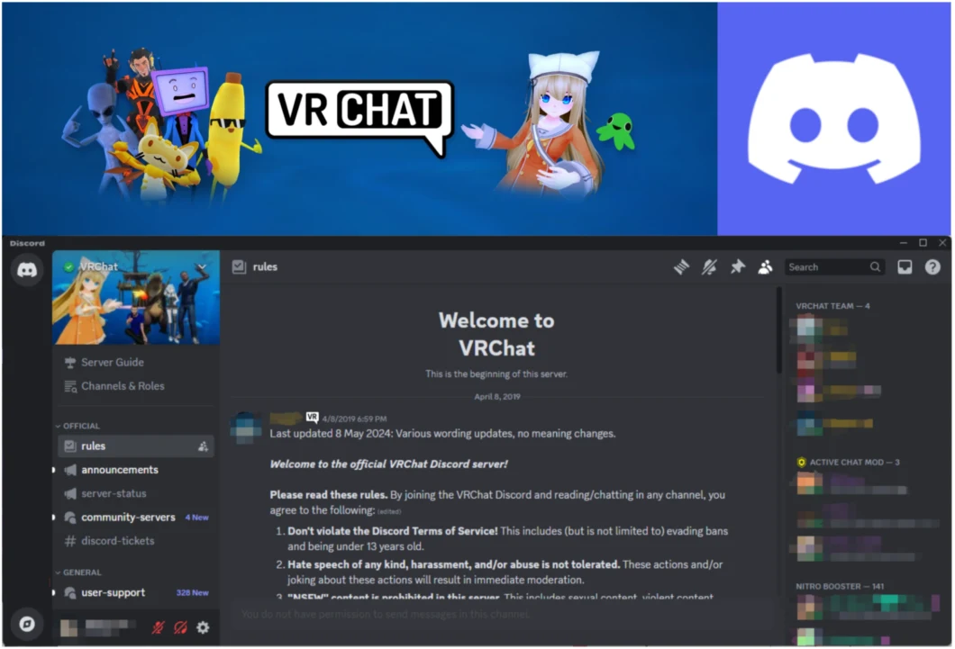VRChat community on Discord